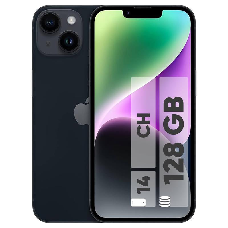 گوشی موبایل اپل مدل iPhone 14 CH دو سیم کارت ظرفیت 128 گیگابایت و رم 6 گیگابایت نات اکتیو / ریجستر شده