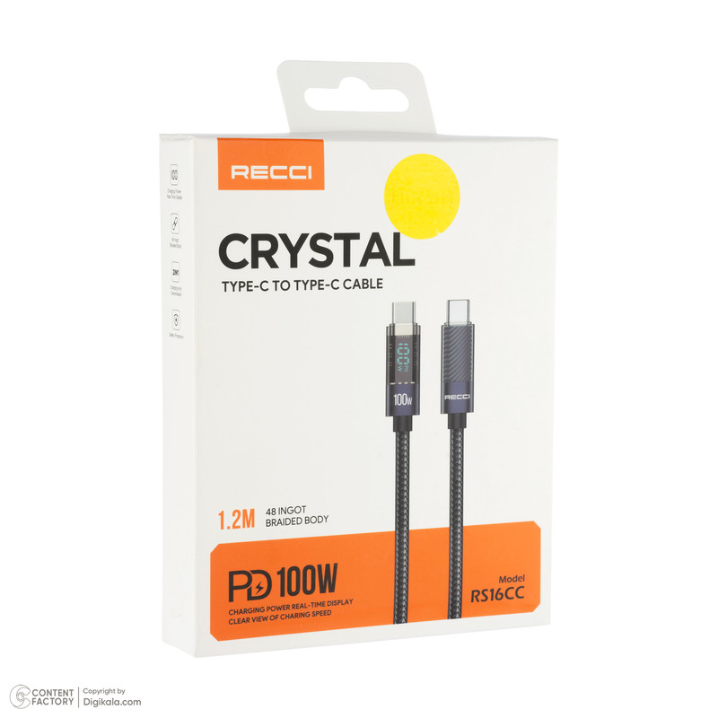 کابل USB-C رسی مدل RS16CC طول 1.2 متر