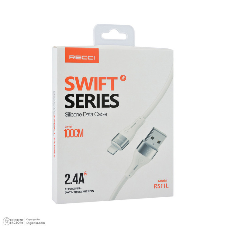 کابل تبدیل USB به لایتنینگ رسی مدل RS11L طول 1 متر