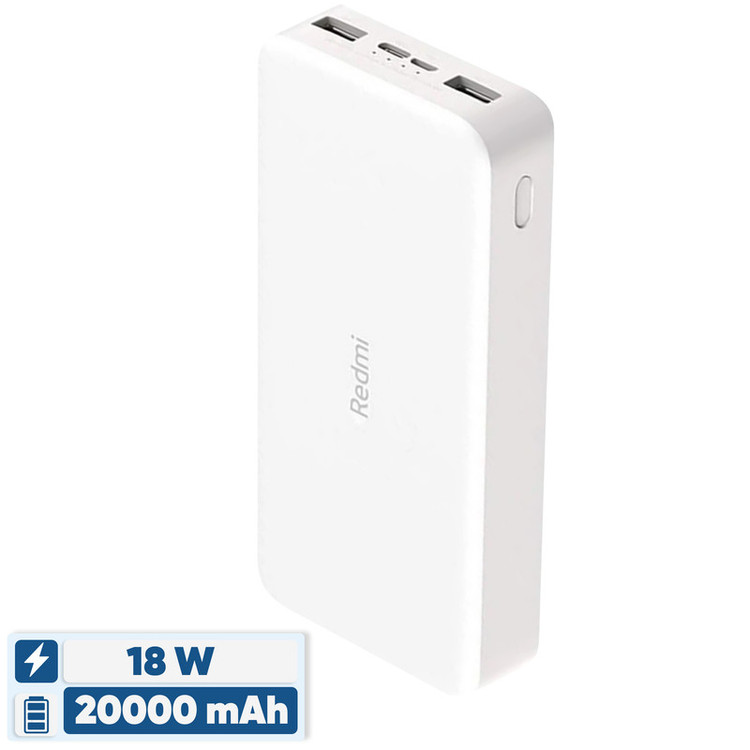 پاوربانک 18 وات شیائومی مدل Redmi PB200LZM ظرفیت 20000 میلی آمپر ساعت ( اورجینال )