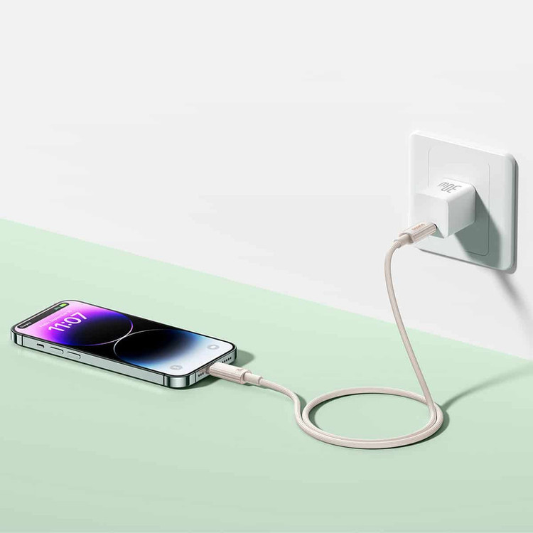 کابل تبدیل USB-C به لایتنینگ بیسوس مدل Habitat Series 20W PD طول 2 متر
