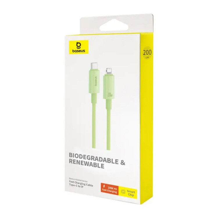 کابل تبدیل USB-C به لایتنینگ بیسوس مدل Habitat Series 20W PD طول 2 متر