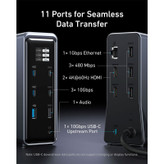شارژر رومیزی 160وات 14 پورت انکر مدل Prime Docking Station A83B6