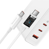 شارژر دیواری 140 وات باسئوس مدل Baseus Ga5 Pro Fast Charger 2C+U 140W EU CCGP10020