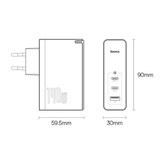 شارژر دیواری 140 وات باسئوس مدل Baseus Ga5 Pro Fast Charger 2C+U 140W EU CCGP10020