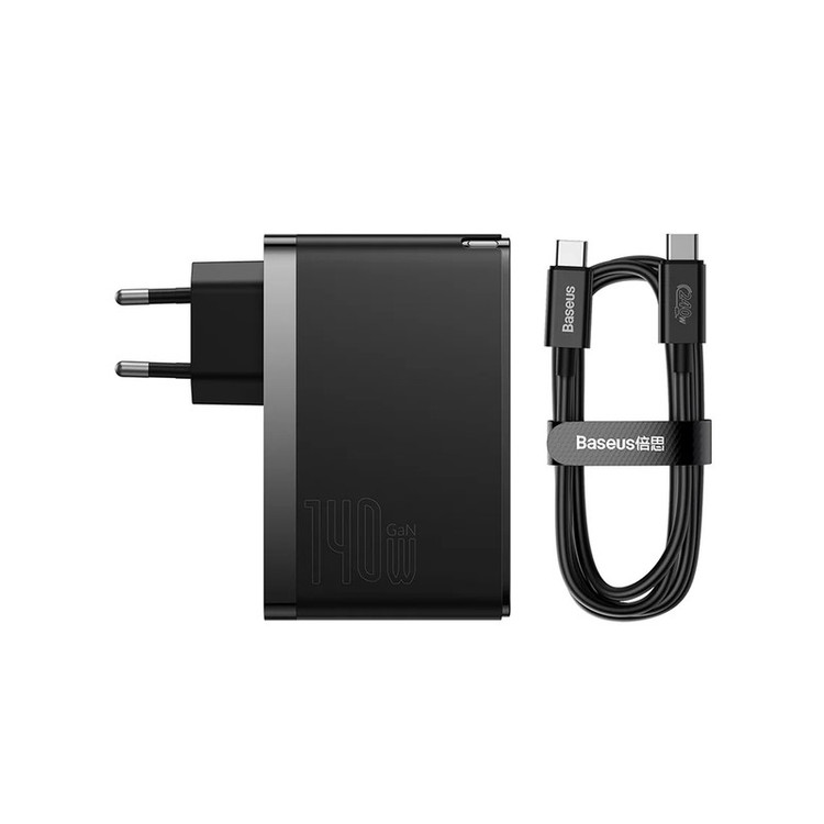 شارژر دیواری 140 وات باسئوس مدل Baseus Ga5 Pro Fast Charger 2C+U 140W EU CCGP10020