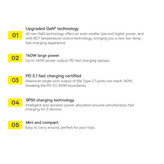 شارژر دیواری 140 وات باسئوس مدل Baseus Ga5 Pro Fast Charger 2C+U 140W EU CCGP10020