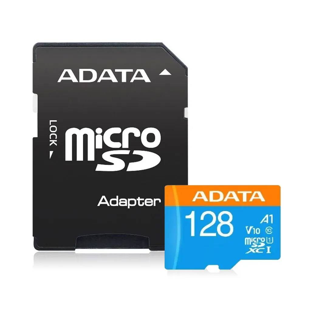 کارت حافظه microSDXC ای دیتا مدل Premier V10 A1 کلاس 10 استاندارد UHS-I سرعت 100MBps ظرفیت 128 گیگابایت