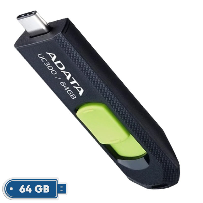 فلش مموری ای دیتا مدل UC300 ظرفیت 64 گیگابایت با رابط USB 3.2
