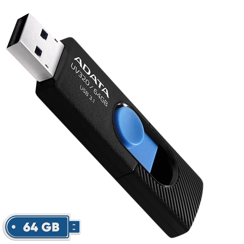 فلش مموری ای دیتا مدل UV320 ظرفیت 64 گیگابایت با رابط USB 3.2