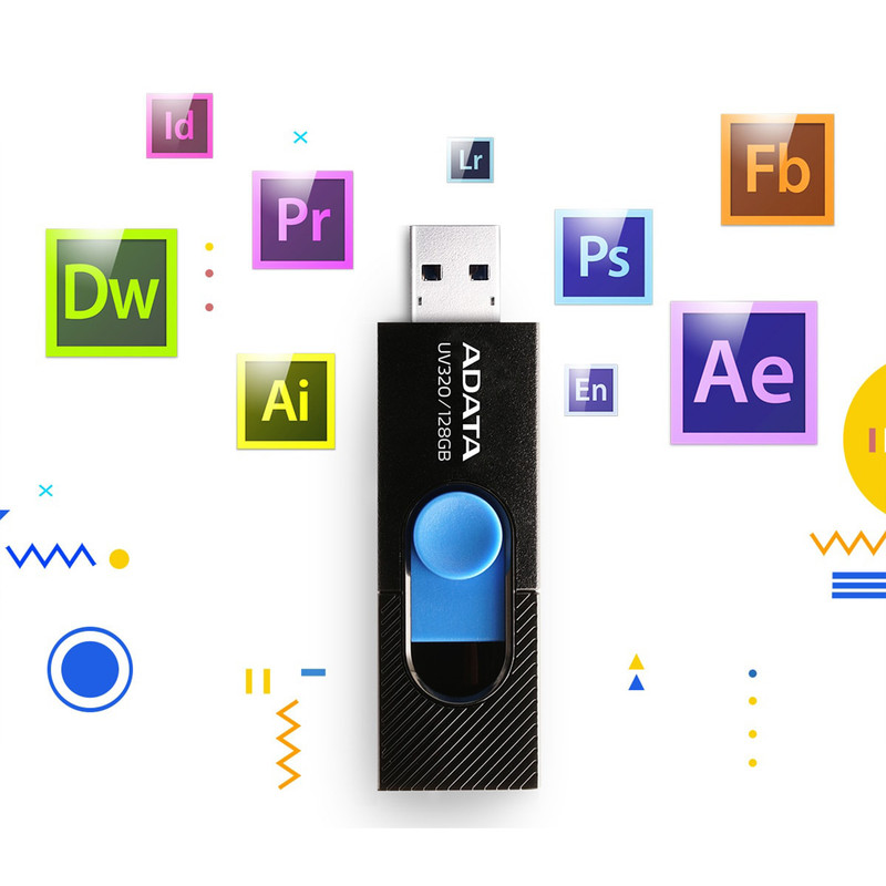 فلش مموری ای دیتا مدل UV320 ظرفیت 64 گیگابایت با رابط USB 3.2