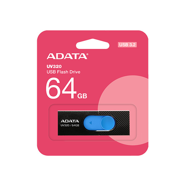 فلش مموری ای دیتا مدل UV320 ظرفیت 64 گیگابایت با رابط USB 3.2