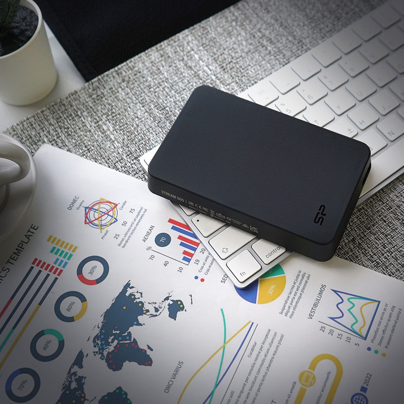 هارد اکسترنال سیلیکون پاور مدل Stream S05 ظرفیت یک ترابایت دارای رابط USB Type-A 3.0