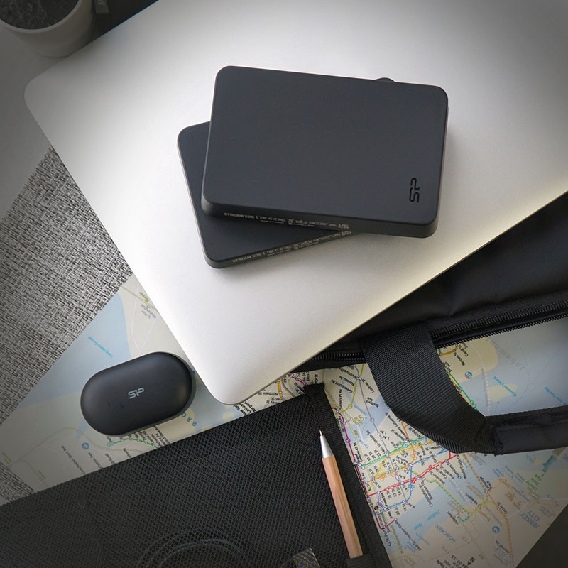 هارد اکسترنال سیلیکون پاور مدل Stream S05 ظرفیت یک ترابایت دارای رابط USB Type-A 3.0
