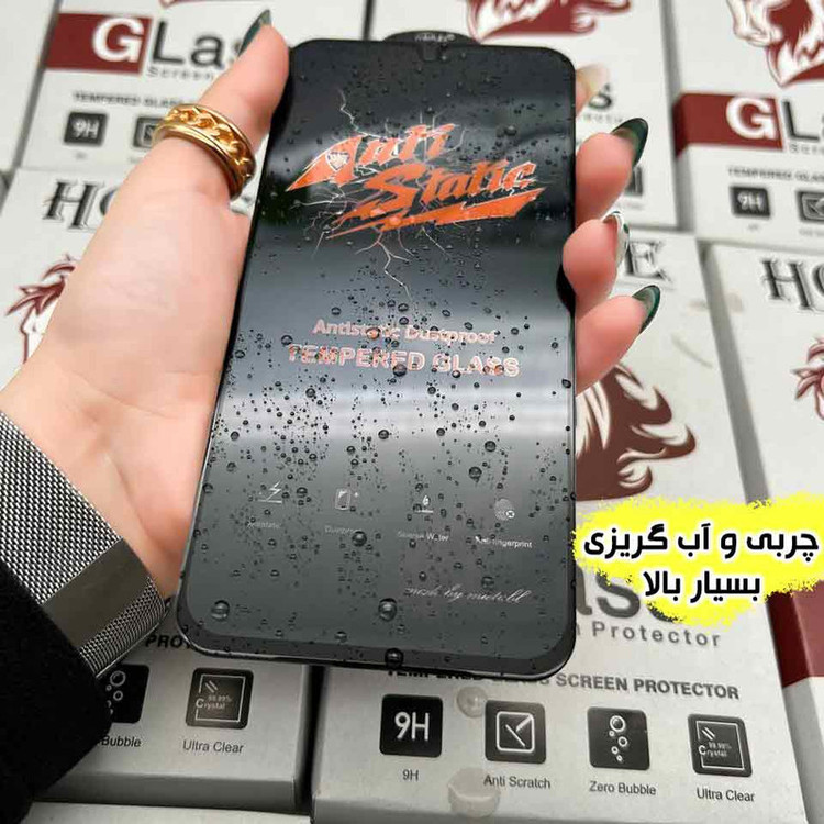 محافظ صفحه نمایش گلس آنتی استاتیک مناسب برای گوشی موبایل اپل iPhone 15/16
