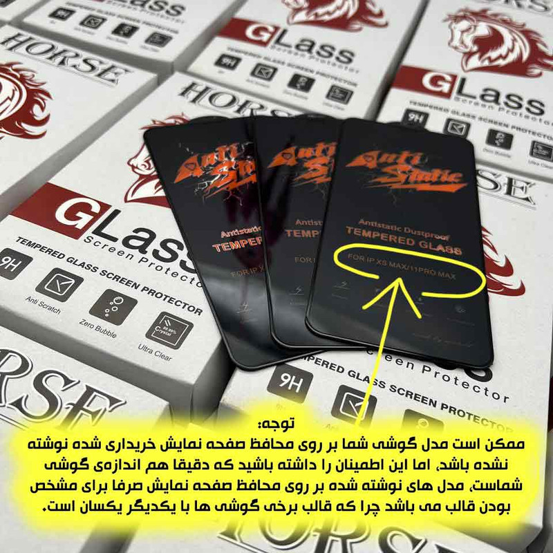 محافظ صفحه نمایش گلس آنتی استاتیک مناسب برای گوشی موبایل اپل iPhone 15/16