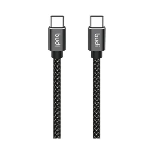 کابل شارژ کنفی USB-C به USB-C بودی مدل Budi DC206TT10B توان 65 وات طول 1 متر