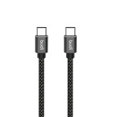 کابل شارژ کنفی USB-C به USB-C بودی مدل Budi DC206TT10B توان 65 وات طول 1 متر