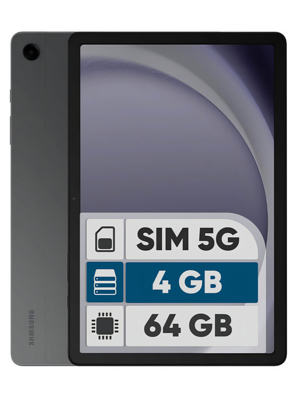 تبلت ۱۱ اینچ سامسونگ مدل Galaxy Tab A9 Plus 5G ظرفیت 64 گیگابایت و رم 4 گیگابایت به همراه شارژر