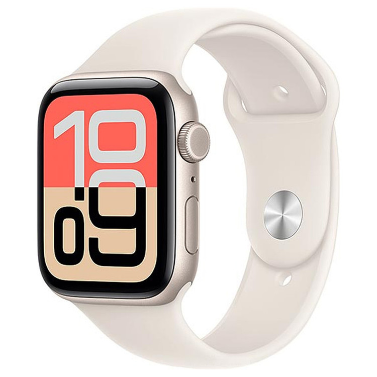 ساعت هوشمند 44 میلی متری اپل مدل SE 3 Aluminum Case با بند سیلیکونی
