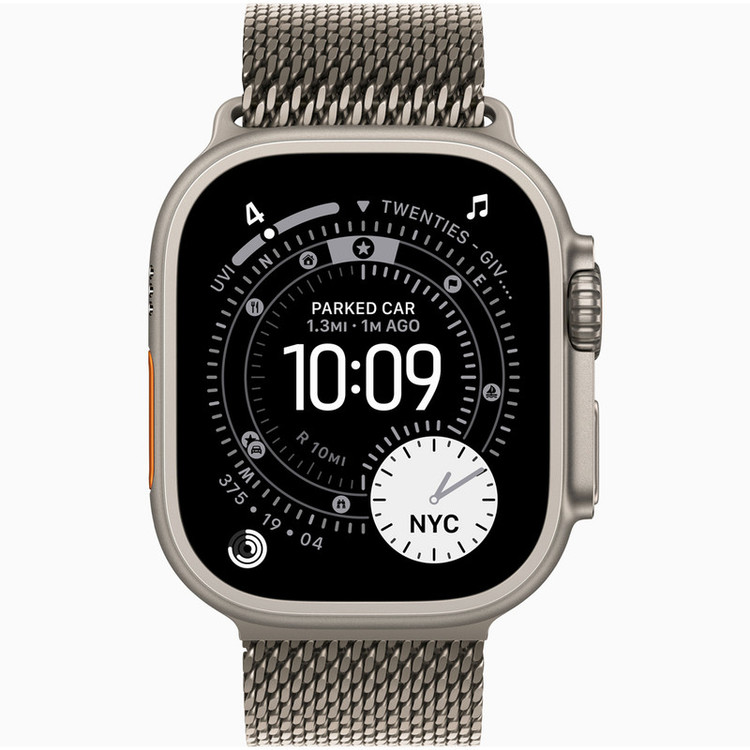 ساعت هوشمند 49 میلی متری اپل مدل Ultra 3 Natural Titanium Case با بند Titanium Milanese