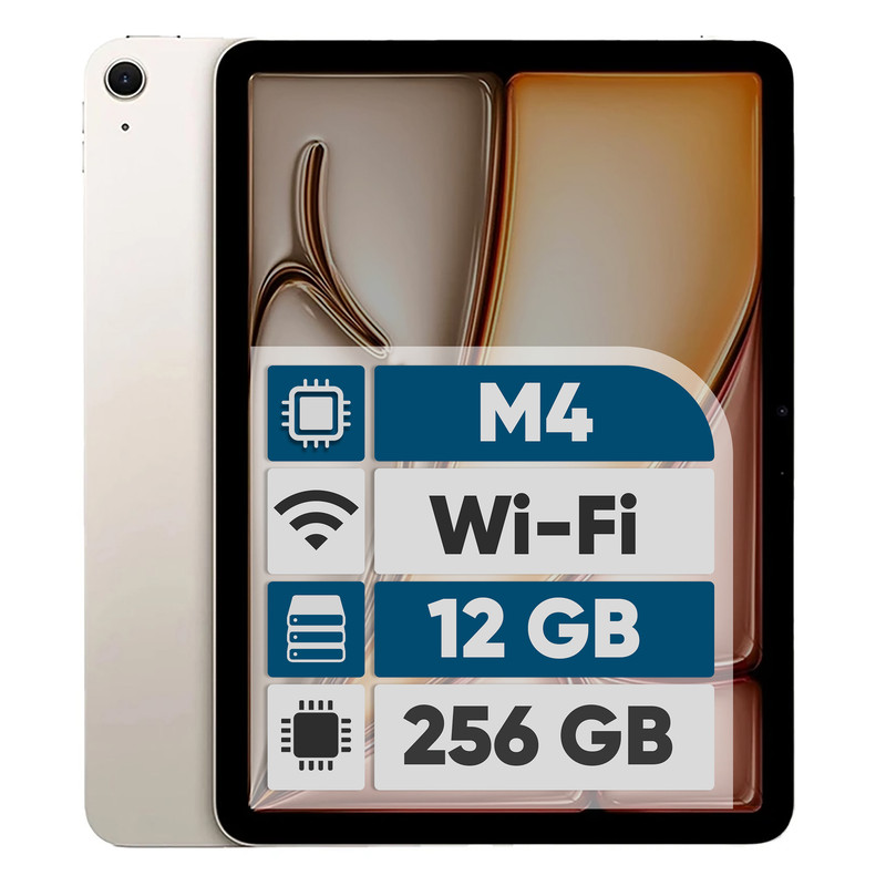 تبلت 13 اینچ اپل مدل iPad Air 2026 M4 Wi-Fi ظرفیت 256 گیگابایت و رم 12 گیگابایت، رزولوشن دوربین اصلی ۱۲ مگاپیکسل، پشتیبانی از قلم و کیبورد