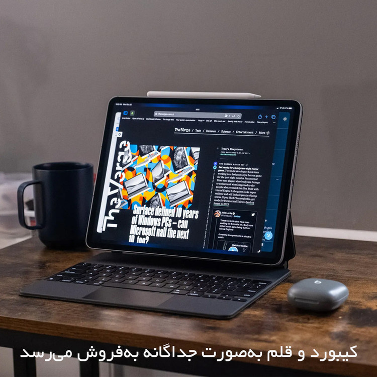 تبلت ۱۱ اینچ اپل مدل IPad Pro 2025 M5 Wi-Fi ظرفیت 512 گیگابایت و رم 12 گیگابایت، رزولوشن دوربین 12 مگاپیکسل، پشتیبانی از قلم و کیبورد