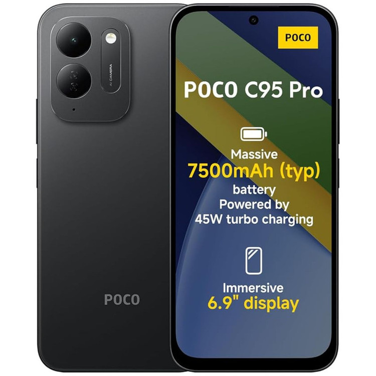 گوشی موبایل شیائومی مدل Poco C95 Pro دو سیم کارت ظرفیت 256 گیگابایت و رم 8 گیگابایت