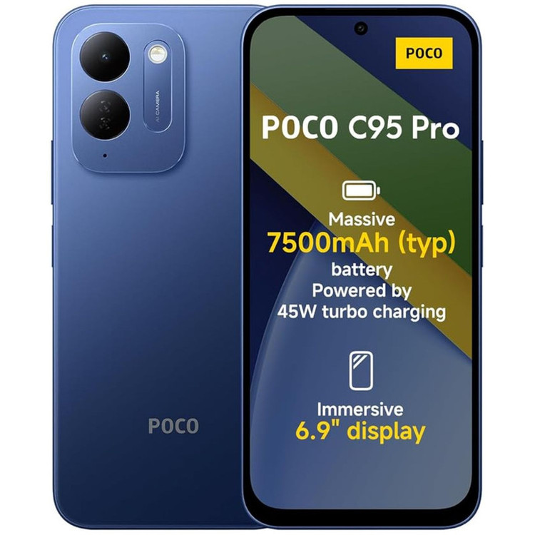 گوشی موبایل شیائومی مدل Poco C95 Pro دو سیم کارت ظرفیت 128 گیگابایت و رم 6 گیگابایت
